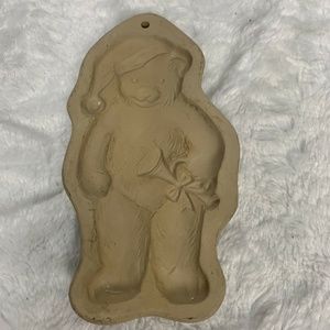 Vintage Brown Bag Cookie Art 1990 Christmas Teddy